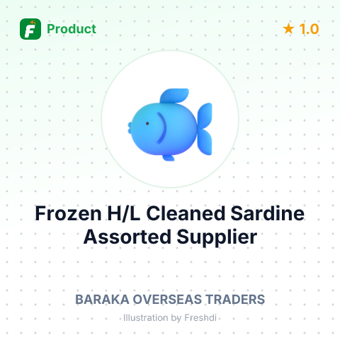 Frozen H/L Cleaned Sardine, Assorted – summary card, no photo uploaded yet