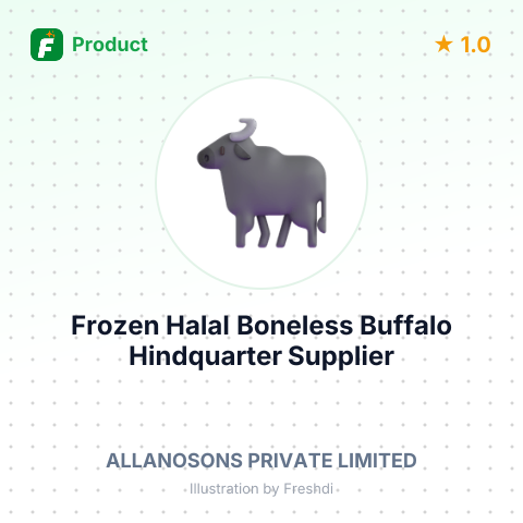 Frozen Halal Boneless Buffalo Hindquarter – summary card, no photo uploaded yet