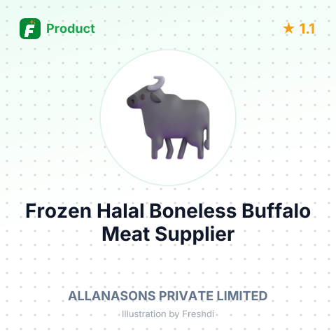 Frozen Halal Boneless Buffalo Meat – summary card, no photo uploaded yet