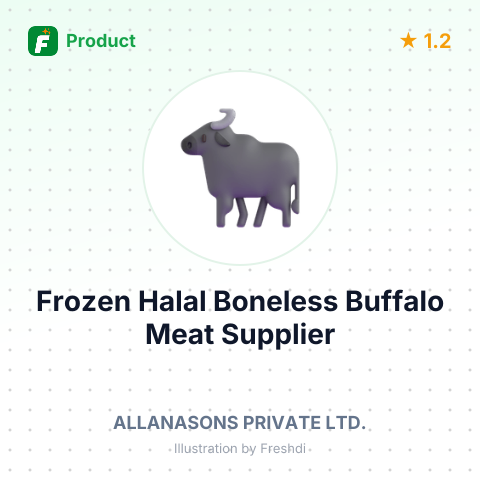 Frozen Halal Boneless Buffalo Meat (Chuck Tender) – summary card, no photo uploaded yet