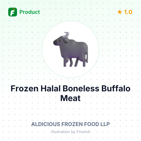 Frozen Halal Boneless Buffalo Meat – summary card, no photo uploaded yet