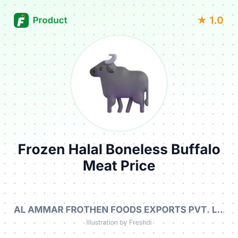 Frozen Halal Boneless Buffalo Meat - Rear and Front Cuts with Trimmings – summary card, no photo uploaded yet