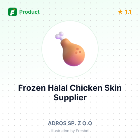 Frozen Halal Chicken Skin – summary card, no photo uploaded yet