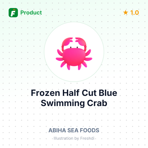 Frozen Half Cut Blue Swimming Crab – summary card, no photo uploaded yet