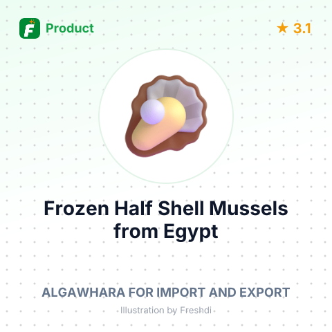 Frozen Half Shell Mussels – summary card, no photo uploaded yet
