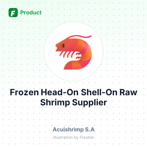 Frozen Head-On Shell-On Raw Shrimp – summary card, no photo uploaded yet