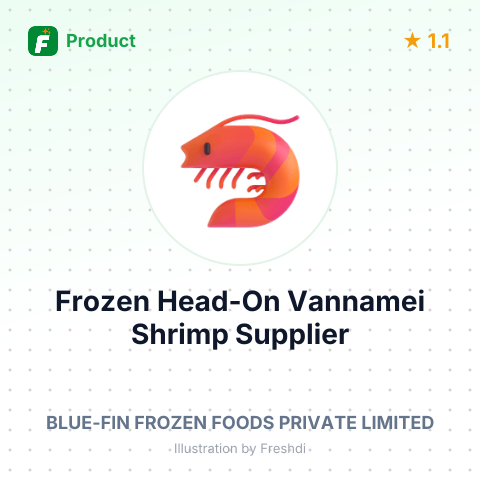 Frozen Head-On Vannamei Shrimp – summary card, no photo uploaded yet