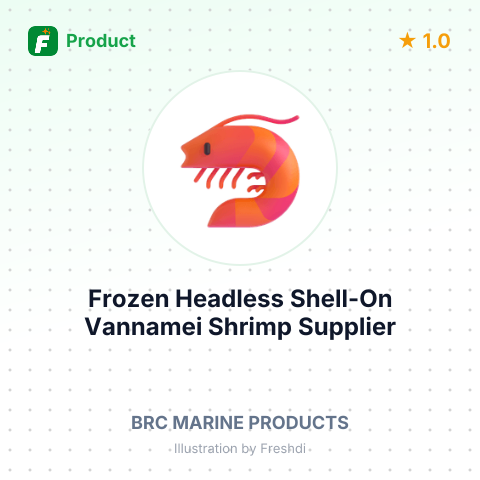 Frozen Headless Shell-On Vannamei Shrimp – summary card, no photo uploaded yet