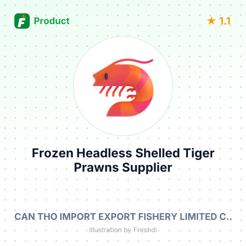 Frozen Headless Shelled Tiger Prawns – summary card, no photo uploaded yet