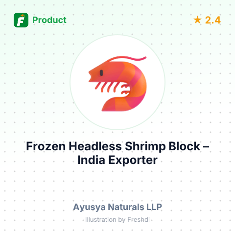 Frozen Headless Shrimp Block – summary card, no photo uploaded yet