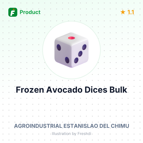 Frozen IQF Avocado Dices – summary card, no photo uploaded yet