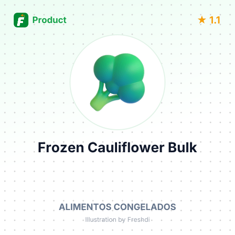 Frozen IQF Cauliflower Diced – summary card, no photo uploaded yet