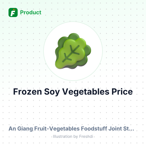 Frozen IQF Soy Vegetables – summary card, no photo uploaded yet