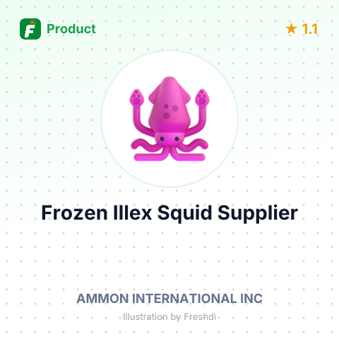 Frozen Illex Squid (Whole Round, Tentacle, Head) – summary card, no photo uploaded yet