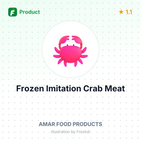 Frozen Imitation Crab Meat – summary card, no photo uploaded yet