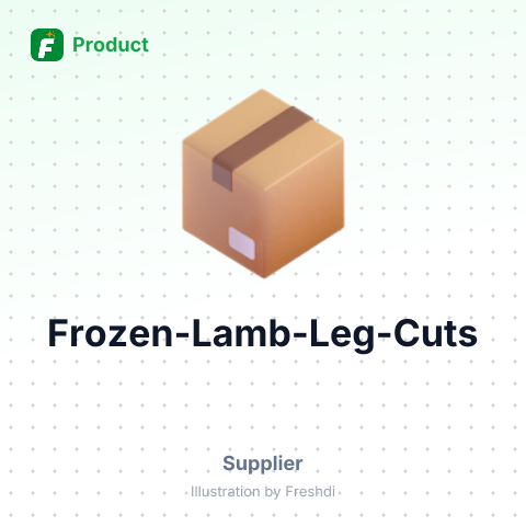 Frozen Lamb Leg Cuts – summary card, no photo uploaded yet