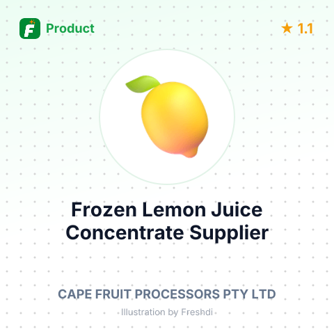 Frozen Lemon Juice Concentrate (Low Pulp) – summary card, no photo uploaded yet