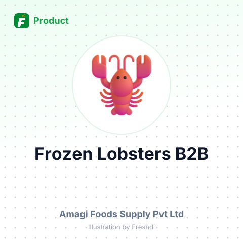 Frozen Lobsters (Homarus spp.) – summary card, no photo uploaded yet