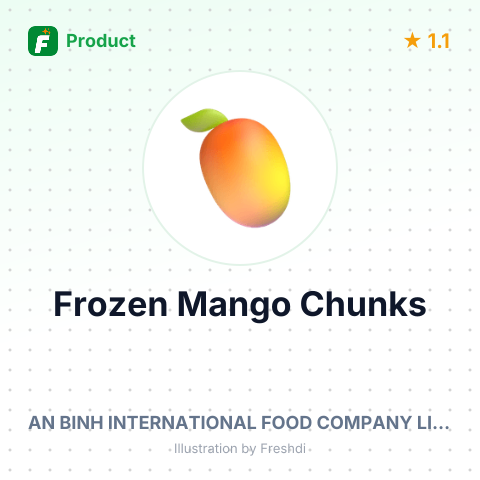 Frozen Mango Chunks – product summary card, no photo uploaded yet