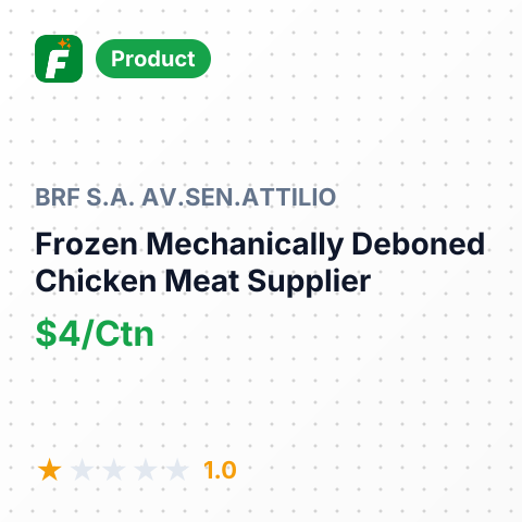 Frozen Mechanically Deboned Chicken Meat – summary card, no photo uploaded yet