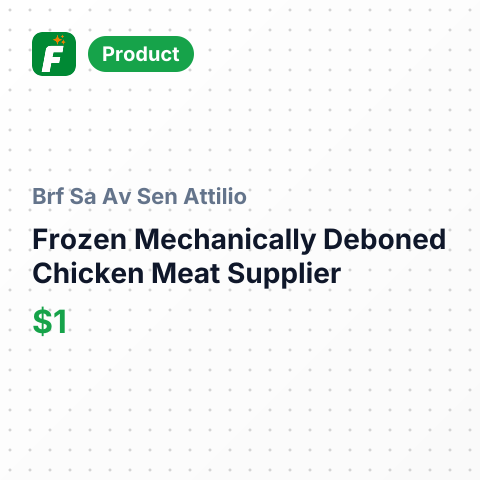Frozen Mechanically Deboned Chicken Meat – summary card, no photo uploaded yet