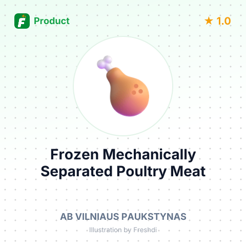 Frozen Mechanically Separated Poultry Meat (MDM) – summary card, no photo uploaded yet