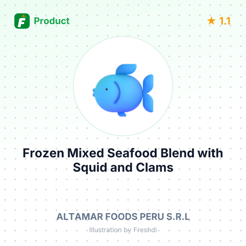 Frozen Mixed Seafood Blend with Squid and Clams – summary card, no photo uploaded yet