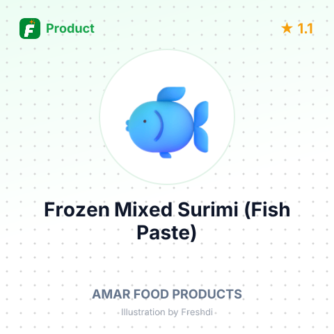 Frozen Mixed Surimi (Fish Paste) – summary card, no photo uploaded yet