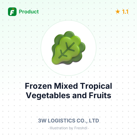 Frozen Mixed Tropical Vegetables and Fruits – summary card, no photo uploaded yet