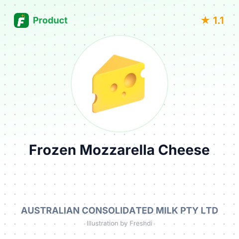Frozen Mozzarella Cheese – summary card, no photo uploaded yet
