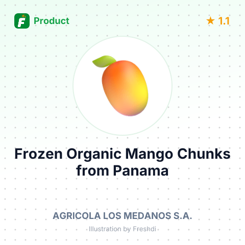Frozen Organic Mango Chunks – summary card, no photo uploaded yet