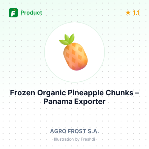 Frozen Organic Pineapple Chunks – summary card, no photo uploaded yet