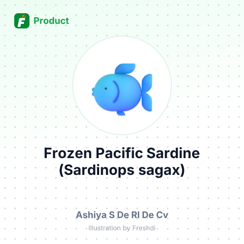 Frozen Pacific Sardine (Sardinops sagax) – summary card, no photo uploaded yet
