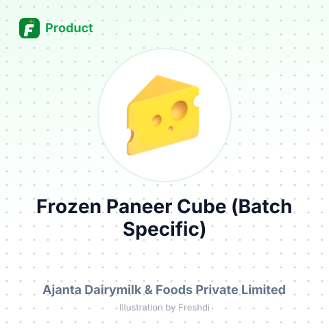 Frozen Paneer Cube (Batch Specific) – summary card, no photo uploaded yet