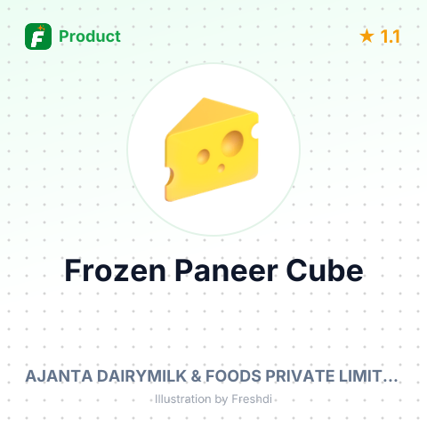 Frozen Paneer Cube – summary card, no photo uploaded yet
