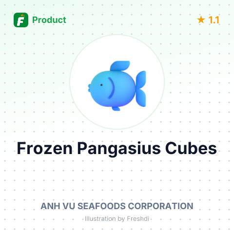 Frozen Pangasius Cubes – summary card, no photo uploaded yet