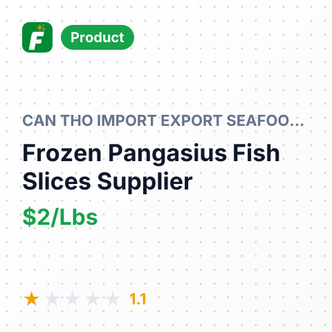 Frozen Pangasius Fish Slices – summary card, no photo uploaded yet