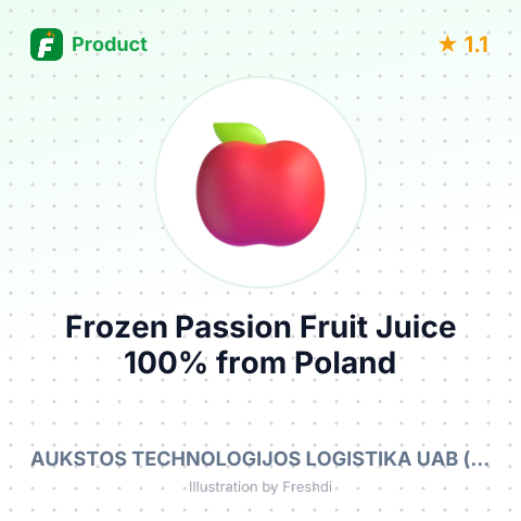 Frozen Passion Fruit Juice 100% – summary card, no photo uploaded yet