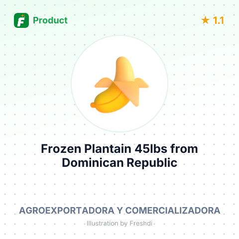 Frozen Plantain 45lbs – summary card, no photo uploaded yet