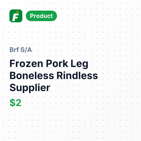 Frozen Pork Leg Boneless Rindless – summary card, no photo uploaded yet