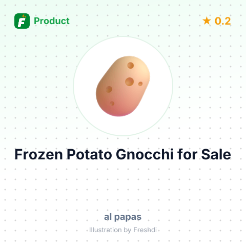 Frozen Potato Gnocchi – summary card, no photo uploaded yet