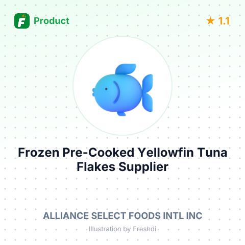 Frozen Pre-Cooked Yellowfin Tuna Flakes – summary card, no photo uploaded yet