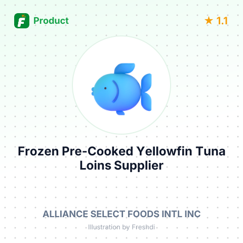 Frozen Pre-Cooked Yellowfin Tuna Loins – summary card, no photo uploaded yet