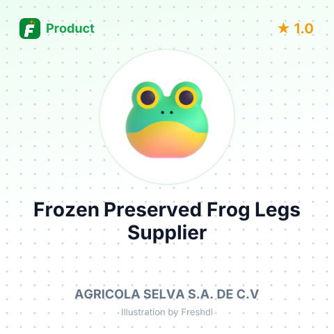 Frozen Preserved Frog Legs (Lithobates catesbeianus) – summary card, no photo uploaded yet