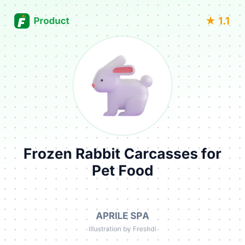 Frozen Rabbit Carcasses for Pet Food – summary card, no photo uploaded yet