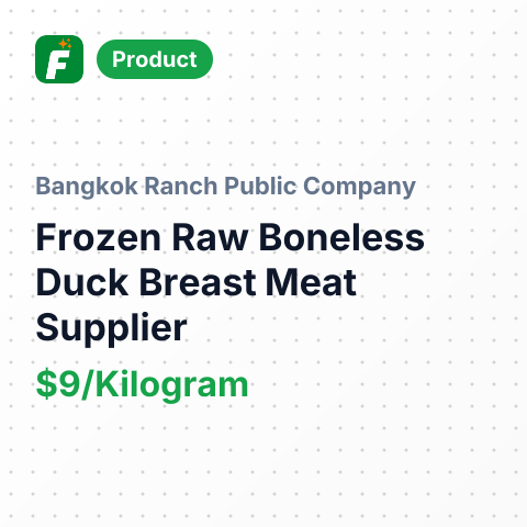 Frozen Raw Boneless Duck Breast Meat – summary card, no photo uploaded yet