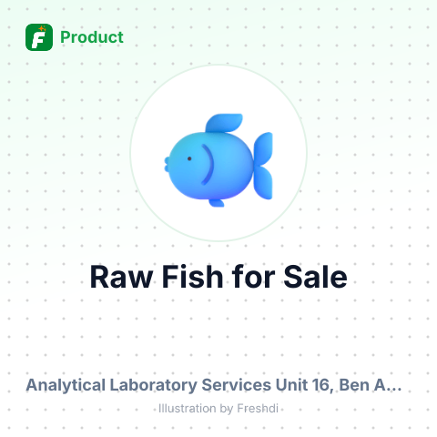 Frozen Raw Fish Sample – summary card, no photo uploaded yet