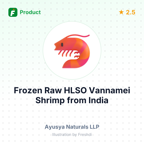 Frozen Raw HLSO Vannamei Shrimp – summary card, no photo uploaded yet