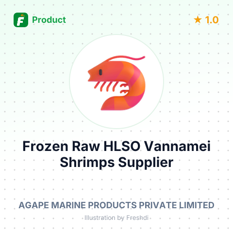 Frozen Raw HLSO Vannamei Shrimps – summary card, no photo uploaded yet