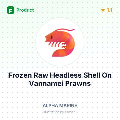 Frozen Raw Headless Shell On Vannamei Prawns - Block Packed – summary card, no photo uploaded yet